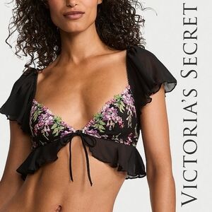 NWT VS Dream Angels
Wisteria Embroidery Flutter Bra Top